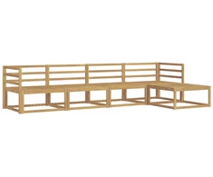 Lauko sofos komplektas 5 pcs Balta 325 x 162,5 x 73 cm