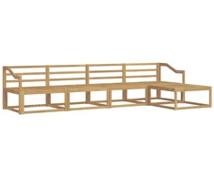 Lauko sofos komplektas 5 pcs Balta 325 x 162,5 x 73 cm