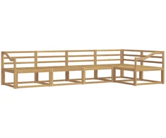 Lauko sofos komplektas 5 pcs Balta 325 x 166,5 x 73 cm