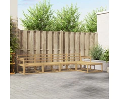 Lauko sofos komplektas 5 pcs Balta 329 x 162,5 x 73 cm