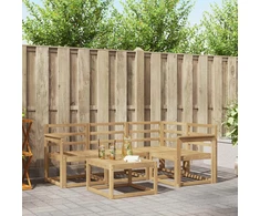 Lauko sofos komplektas 5 pcs Balta 59 x 59 x 37 cm