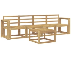 Lauko sofos komplektas 5 pcs Balta 59 x 59 x 37 cm