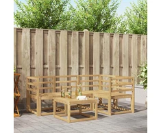 Lauko sofos komplektas 5 pcs Balta 59 x 59 x 37 cm