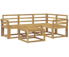 Lauko sofos komplektas 5 pcs Balta 59 x 59 x 37 cm