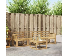 Lauko sofos komplektas 5 pcs Balta 59 x 59 x 37 cm