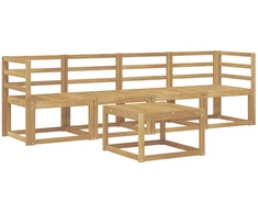 Lauko sofos komplektas 5 pcs Balta 59 x 59 x 37 cm