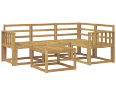 Lauko sofos komplektas 5 pcs Balta 59 x 59 x 37 cm