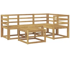 Lauko sofos komplektas 5 pcs Balta 59 x 59 x 37 cm