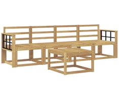 Lauko sofos komplektas 5 pcs Balta 59 x 59 x 37 cm