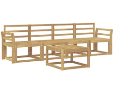 Lauko sofos komplektas 5 pcs Balta 59 x 59 x 37 cm
