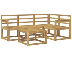 Lauko sofos komplektas 5 pcs Balta 59 x 59 x 37 cm
