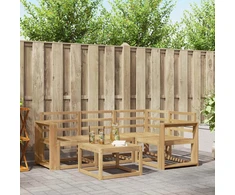 Lauko sofos komplektas 5 pcs Balta 59 x 59 x 37 cm