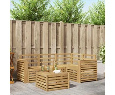 Lauko sofos komplektas 5 pcs Balta 59 x 59 x 37 cm