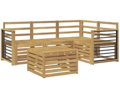 Lauko sofos komplektas 5 pcs Balta 59 x 59 x 37 cm