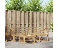 Lauko sofos komplektas 5 pcs Balta 59 x 59 x 37 cm