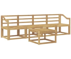 Lauko sofos komplektas 5 pcs Balta 59 x 59 x 37 cm