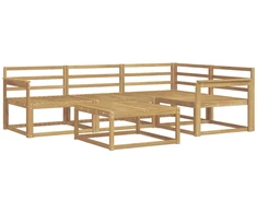 Lauko sofos komplektas 5 pcs Balta 79 x 79 x 37 cm