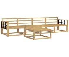 Lauko sofos komplektas 5 pcs Balta 79 x 79 x 37 cm