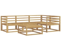 Lauko sofos komplektas 5 pcs Balta 79 x 79 x 37 cm