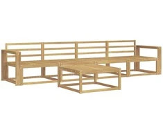 Lauko sofos komplektas 5 pcs Balta 79 x 79 x 37 cm