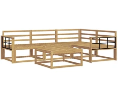 Lauko sofos komplektas 5 pcs Balta 79 x 79 x 37 cm