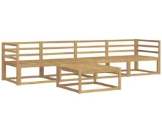 Lauko sofos komplektas 5 pcs Balta 79 x 79 x 37 cm