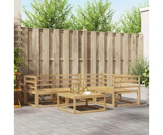 Lauko sofos komplektas 5 pcs Balta 79 x 79 x 37 cm