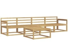 Lauko sofos komplektas 5 pcs Balta 79 x 79 x 37 cm