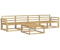 Lauko sofos komplektas 5 pcs Balta 79 x 79 x 37 cm
