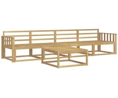 Lauko sofos komplektas 5 pcs Balta 79 x 79 x 37 cm