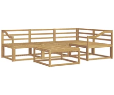 Lauko sofos komplektas 5 pcs Balta 79 x 79 x 37 cm