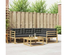 Lauko sofos komplektas 5 pcs Balta ir antracito 79 x 79 x 37 cm
