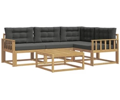 Lauko sofos komplektas 5 pcs Balta ir antracito 79 x 79 x 37 cm