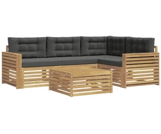Lauko sofos komplektas 5 pcs Balta ir antracito 79 x 79 x 37 cm