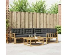 Lauko sofos komplektas 5 pcs Balta ir antracito 79 x 79 x 37 cm
