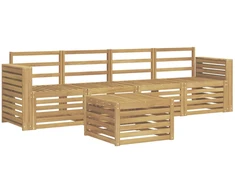 Lauko sofos komplektas 5 pcs Balta Kietos akacijos mediena