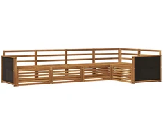 Lauko sofos komplektas 5 pcs Natūrali 323 x 164,5 x 73 cm