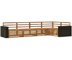 Lauko sofos komplektas 5 pcs Natūrali 331 x 172,5 x 73 cm