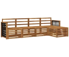 Lauko sofos komplektas 5 pcs Natūrali