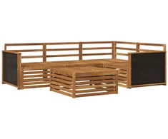 Lauko sofos komplektas 5 pcs Natūrali 79 x 79 x 37 cm