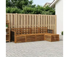 Lauko sofos komplektas 5 pcs Natūrali