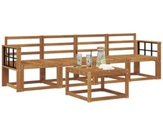 Lauko sofos komplektas 5 pcs Natūrali