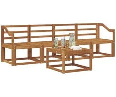 Lauko sofos komplektas 5 pcs Natūrali