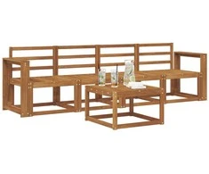 Lauko sofos komplektas 5 pcs Natūrali
