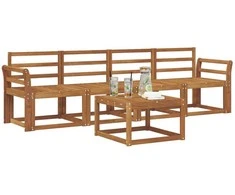 Lauko sofos komplektas 5 pcs Natūrali
