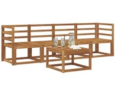 Lauko sofos komplektas 5 pcs Natūrali