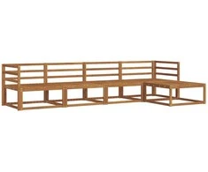 Lauko sofos komplektas 5 pcs Natūrali Kietos akacijos mediena