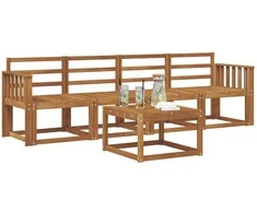 Lauko sofos komplektas 5 pcs Natūrali
