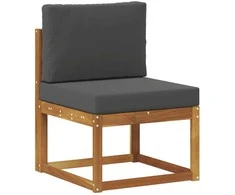 Lauko sofos komplektas 5 pcs Natūralus ir antracitas