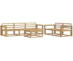 Lauko sofos komplektas 6 pcs Balta